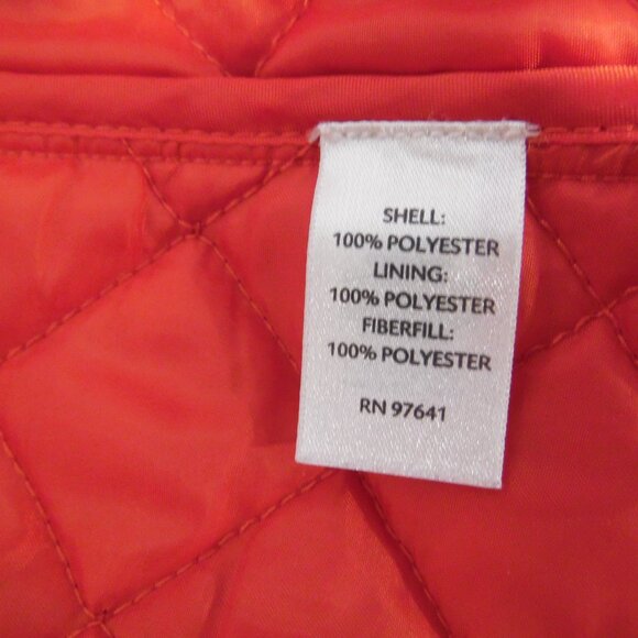 J.Jill Red Quilted Ladies Vest Ladies L Button close and 2 button close pockets - Picture 10 of 10